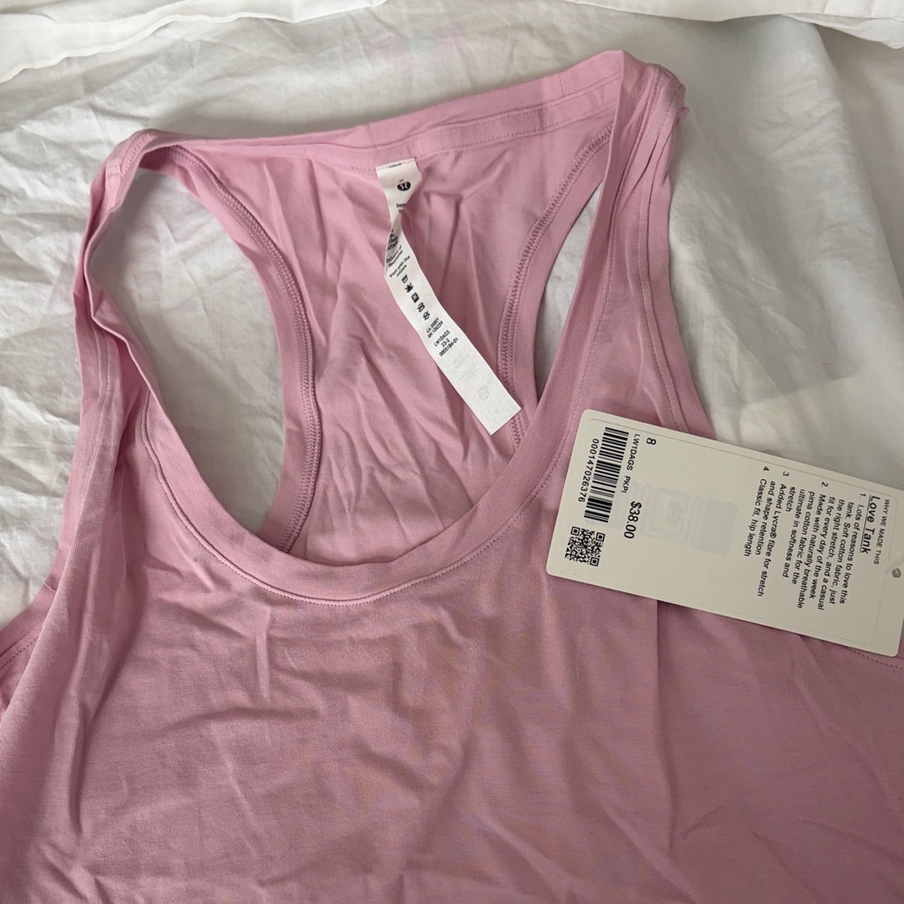 lululemon athletica Pink Racerback Tank Top